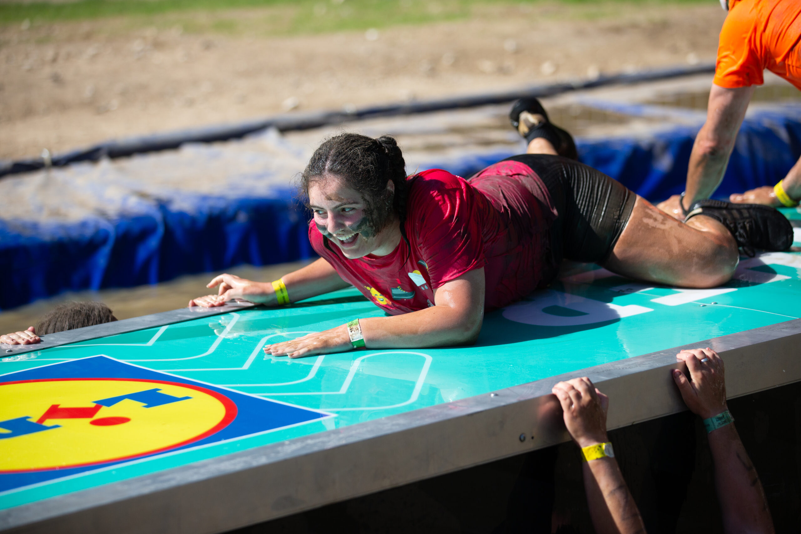 block ness monster girl on obstacle