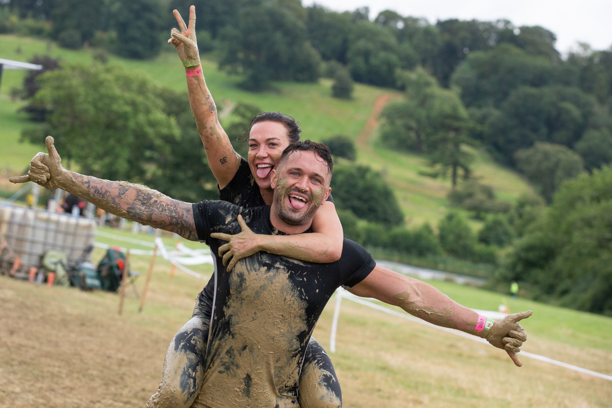 couple at midlands mud run event